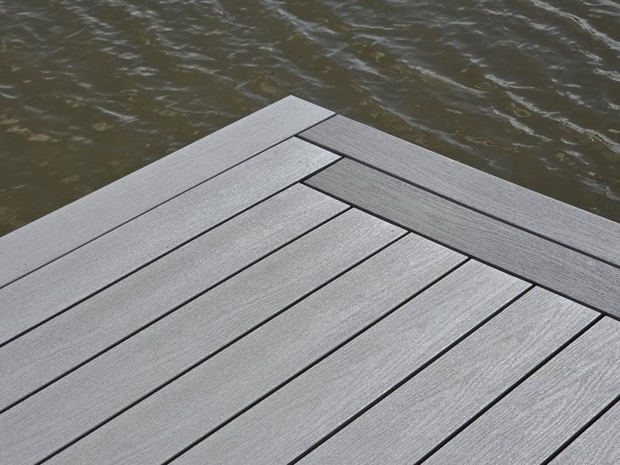 Picture-frame corner detail over the water